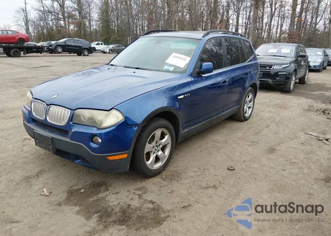 2007 BMW X3 3.0Si из США, поврежденный, VIN WBXPC93477WF21657